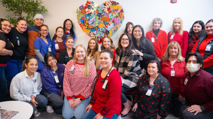 The Outpatient Cardiology team at Renown poses for a group photo.