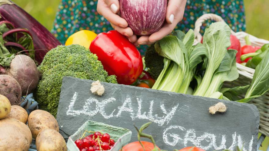 Locally grown vegetables