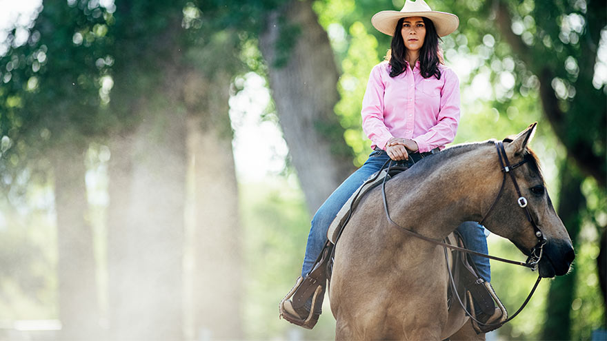 Woman on horse in south Reno