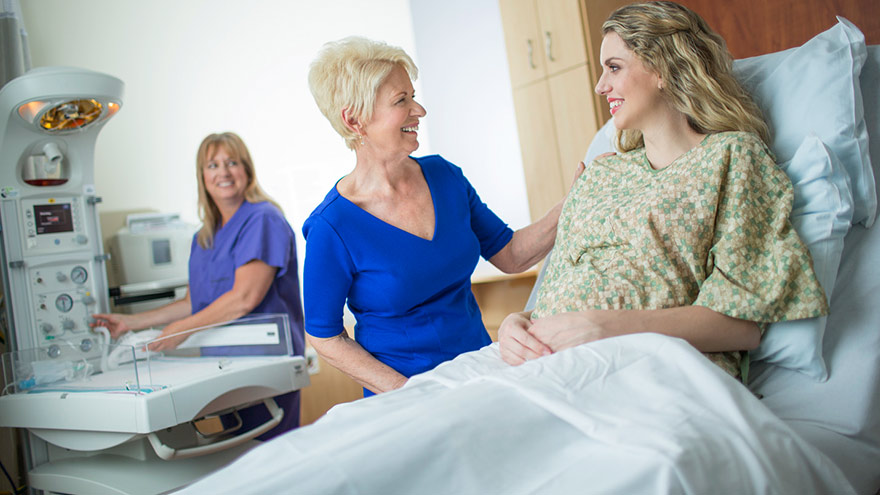 Pregnant patient getting care at Renown Health