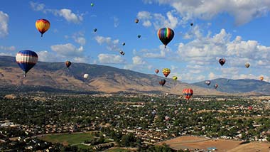 Panoramic view of Reno Hot Aire Balloon Races